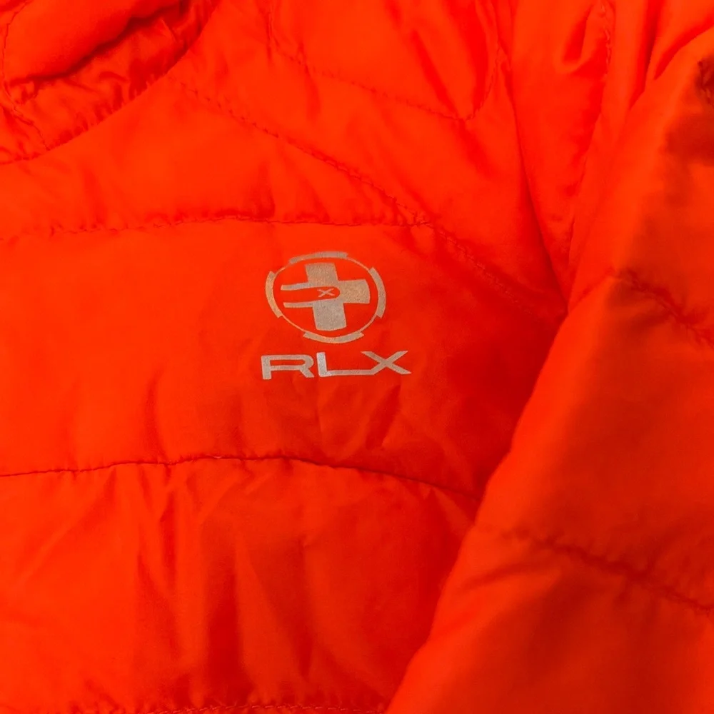 RLX Ralph Lauren Kids Sport Down Orange Puffer Jacket Size 24M